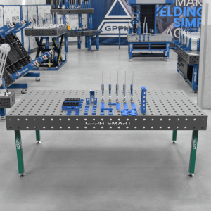 Schweißtisch GPPH SMART 12 φ28 100x100mm 2400x1200 mm auf Füßen + Werkzeugsatz S