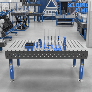 Schweißtisch GPPH PLUS φ28 Gitter 100x100 mm 2000x1000 mm auf Füßen mit Werkzeugsatz S
