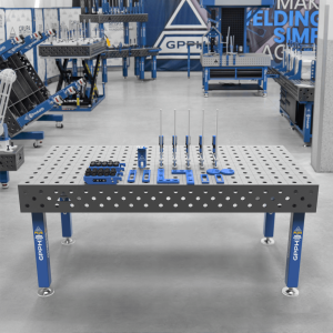GPPH PLUS welding table φ28 mesh 100x100mm 2000x1000 mm on legs with XS tool set