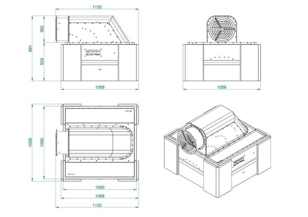 IQ Air Flow Hotte de soudage avec ventilateur 1000x1000 mm documentation technique