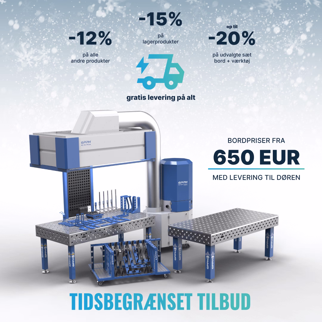 Tidsbegrænset kampagne -12% på alle produkter | -15% på lagerprodukter | op til 20% på udvalgte sæt bord + værktøj