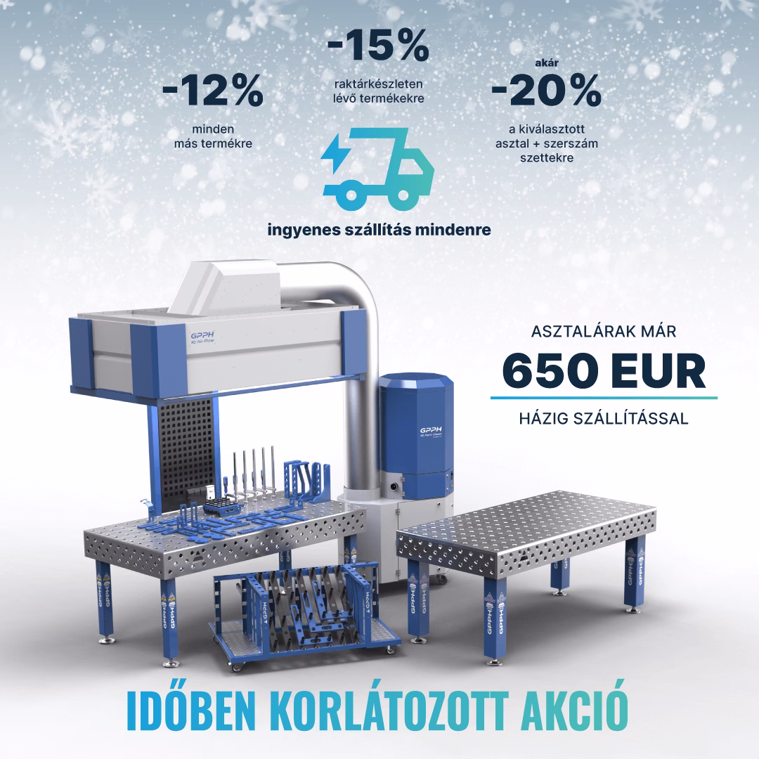 Időben korlátozott akció -12% minden termékre | -15% raktártermékekre | akár 20% a kiválasztott szettekre asztal + szerszámok