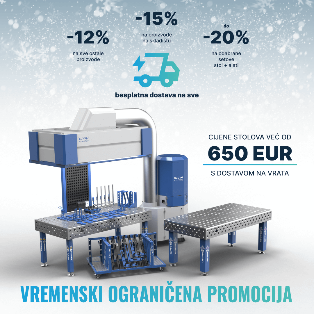 Vremenski ograničena promocija -12% na sve proizvode | -15% na proizvode na zalihi | do 20% na odabrane setove stol + alati