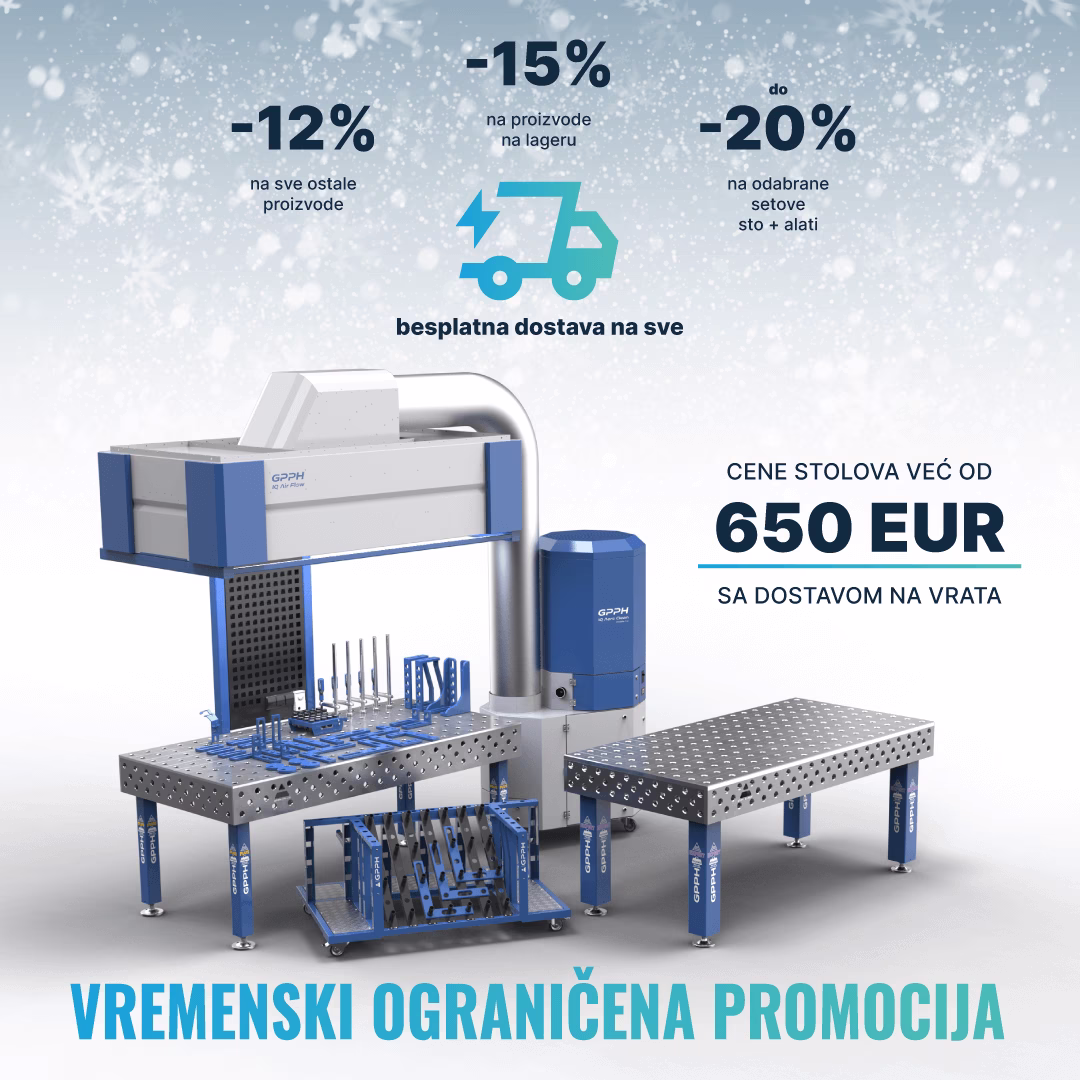 Vremenski ograničena promocija -12% na sve proizvode | -15% na proizvode na lageru | do 20% na odabrane setove sto + alati