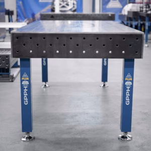 [OUTLET] Mesa de soldadura PLUS 2000x1000 mm – sistema φ16, rejilla 100x100 mm