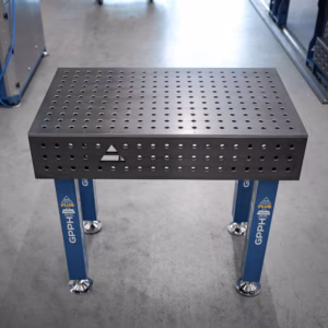 [OUTLET] Stół Spawalniczy PLUS Siatka - 50x50mm, System - Φ16, Rozmiar - 1000x600mm, Nogi - Na kołach