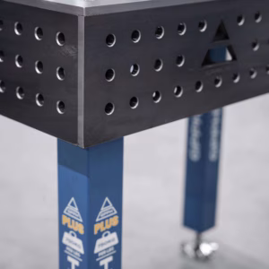 [OUTLET] Stół Spawalniczy PLUS Siatka - 50x50mm, System - Φ16, Rozmiar - 1000x600mm, Nogi - Na kołach