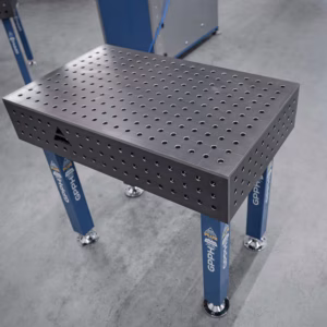 [OUTLET] Stół Spawalniczy PLUS Siatka - 50x50mm, System - Φ16, Rozmiar - 1000x600mm, Nogi - Na kołach