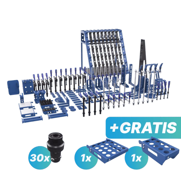 Zestaw narzędzi XL + wózek narzędziowy L lub M - GRATIS: 30x trzpień mocujący i 1x półka M i 1x półka S