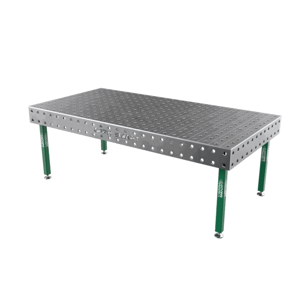 Svařovací stůl SMART Síťovina - 100x100mm, Systém - Φ28, Rozměr - 2400x1200mm, Nohy - Na patkách, Deska - 12mm