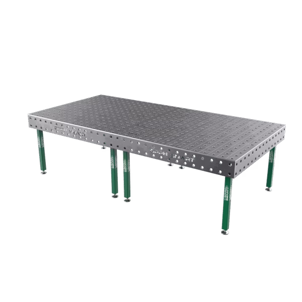 Table de soudage SMART Grille - 100x100mm, Système - Ø28, Taille - 3000x1480mm, Pieds - sur pieds, Plateau - 12mm