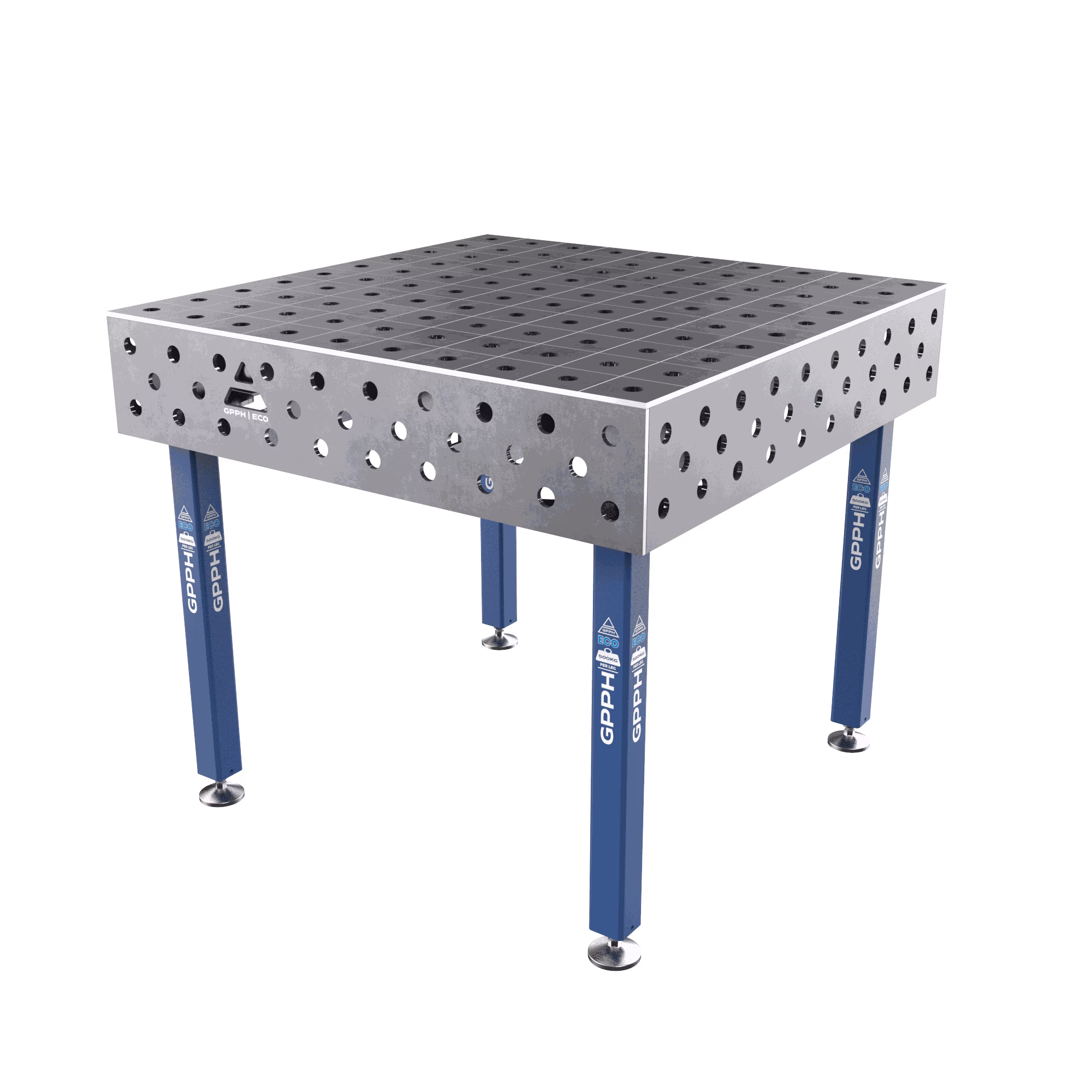 Welding table ECO Size - 1000x1000mm, Grid - 100x100mm, System - Φ28, Legs - On feet