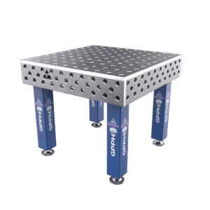 Zavarivački stol EXPERT Dimenzije - 1000x1000mm, Mreža - 100x100mm, Sustav - Φ28, Noge - na stopama