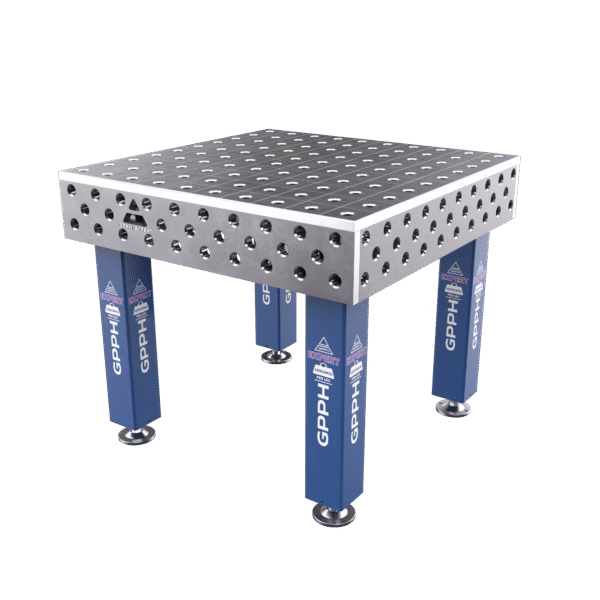 Masă de sudură EXPERT Dimensiune - 1000x1000mm, Grilă - 100x100mm, Sistem - Φ28, Picioare - pe picioare