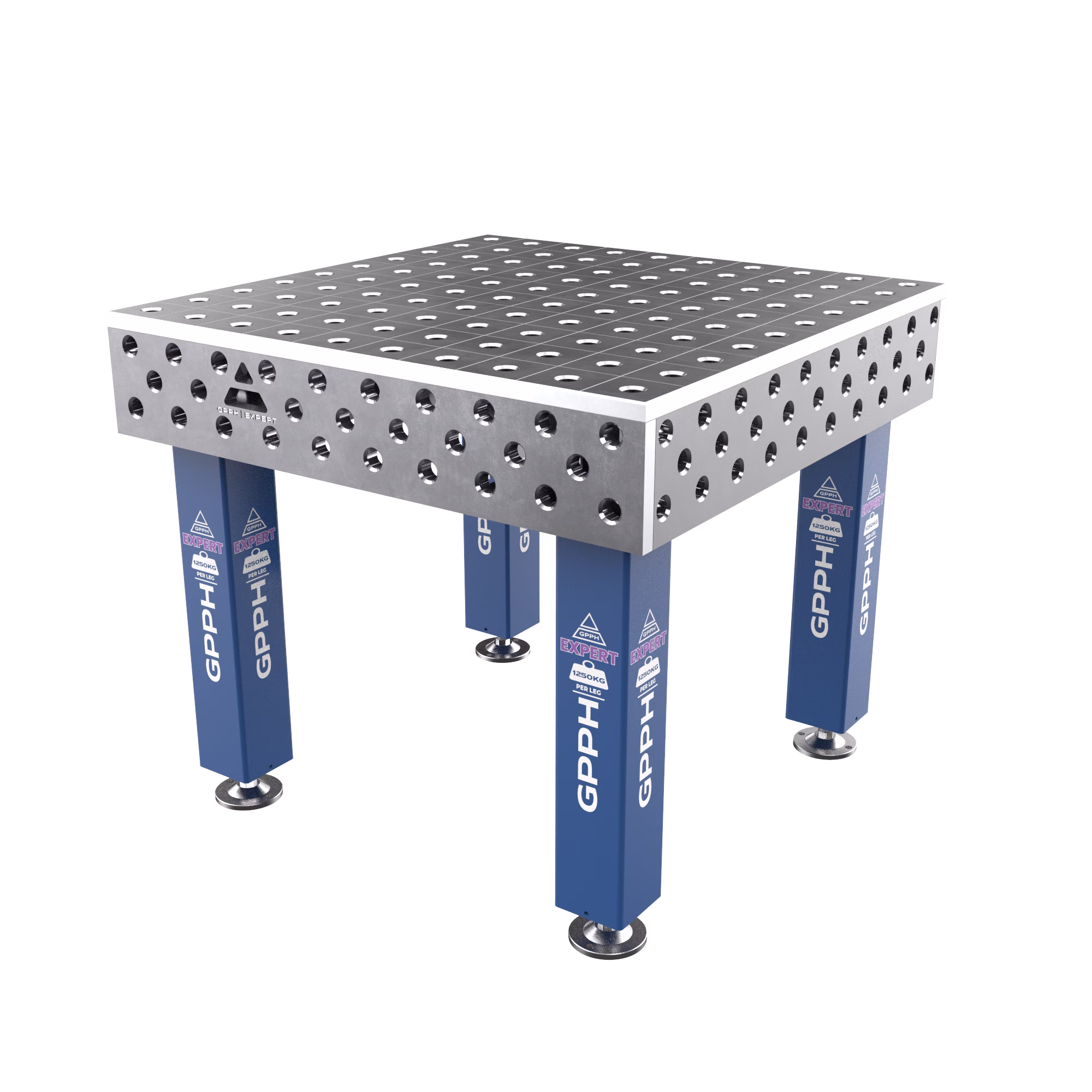 Stół Spawalniczy EXPERT Rozmiar - 1000x1000mm, Siatka - 100x100mm, System - Φ28, Nogi - Na stopach