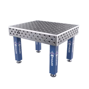 Mesa de soldadura EXPERT Tamaño - 1200x1000mm, Rejilla - 100x100mm, Sistema - Φ28, Patas - sobre pies