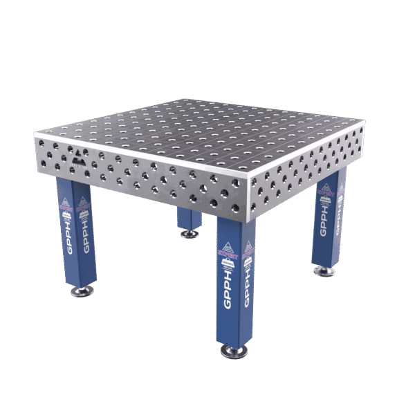 Masă de sudură EXPERT Dimensiune - 1200x1200mm, Grilă - 100x100mm, Sistem - Φ28, Picioare - pe picioare