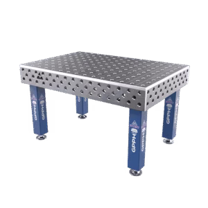 Schweißtisch EXPERT Größe - 1500x1000mm, Raster - 100x100mm, System - Φ28, Beine - Mit Fußplatten