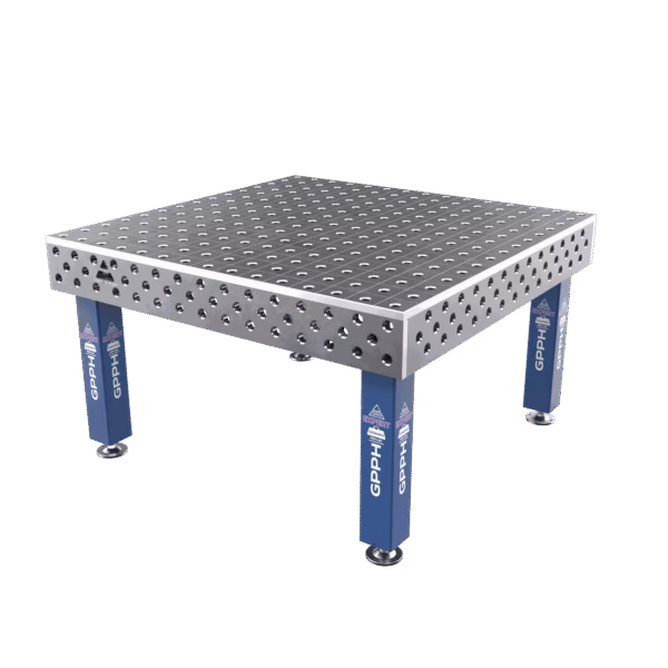 Welding table EXPERT Size - 1500x1480mm, Grid - 100x100mm, System - Φ28, Legs - on feet