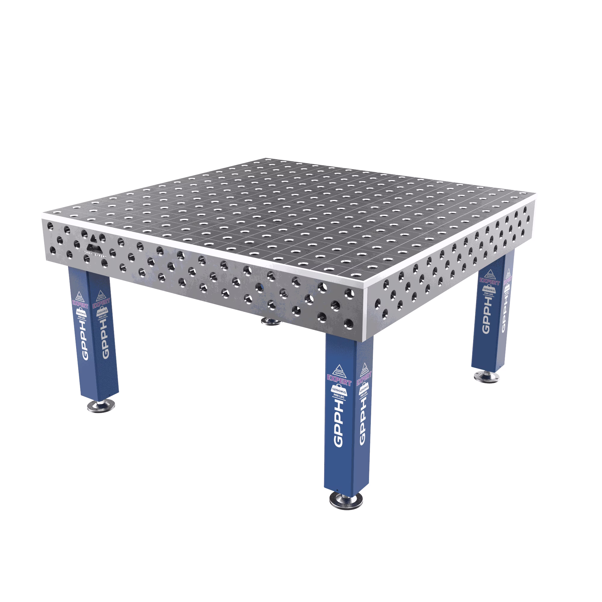 Stół Spawalniczy EXPERT Rozmiar - 1500x1480mm, Siatka - 100x100mm, System - Φ28, Nogi - Na stopach