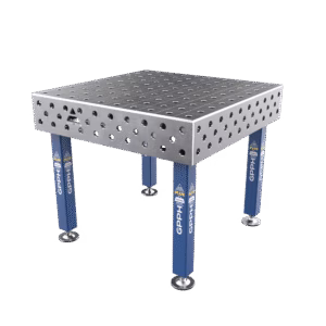 Svařovací stůl PLUS Rozměr - 1000x1000mm, Síť - 100x100mm, Systém - Φ28, Nohy - na nohách