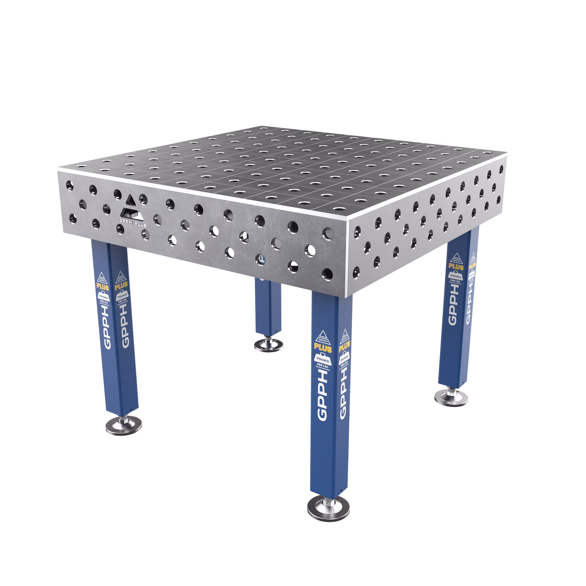 Stół Spawalniczy PLUS Rozmiar - 1000x1000mm, Siatka - 100x100mm, System - Φ28, Nogi - Na stopach