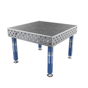 Schweißtisch PLUS Raster - 100x100mm, System - Φ28, Größe - 1200x1200mm, Beine - auf Füßen