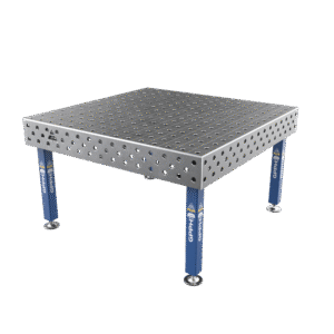 Hegesztőasztal PLUS Rács - 100x100mm, Rendszer - Φ28, Méret - 1500x1480mm, Lábak - Lábakon