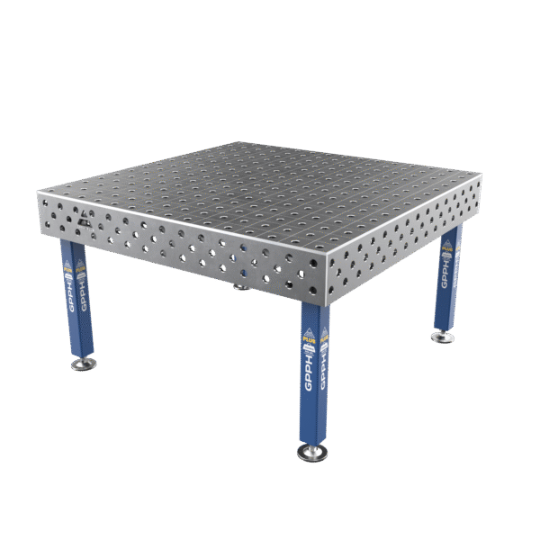 Mesa de soldadura PLUS Cuadrícula - 100x100mm, Sistema - Φ28, Tamaño - 1500x1480mm, Patas - sobre pies