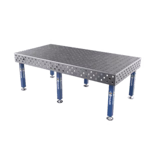 Welding Table PLUS Grid - 100x100mm, System - Φ28, Size - 2400x1200mm, Legs - On feet