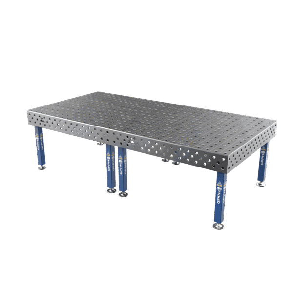 Mesa de soldadura PLUS Cuadrícula - 100x100mm, Sistema - Φ28, Tamaño - 3000x1480mm, Patas - sobre pies