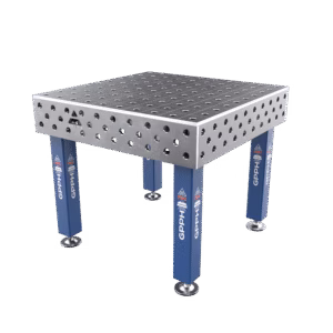 Mesa de soldadura PRO Tamaño - 1000x1000mm, Rejilla - 100x100mm, Sistema - Φ28, Patas - Sobre pies