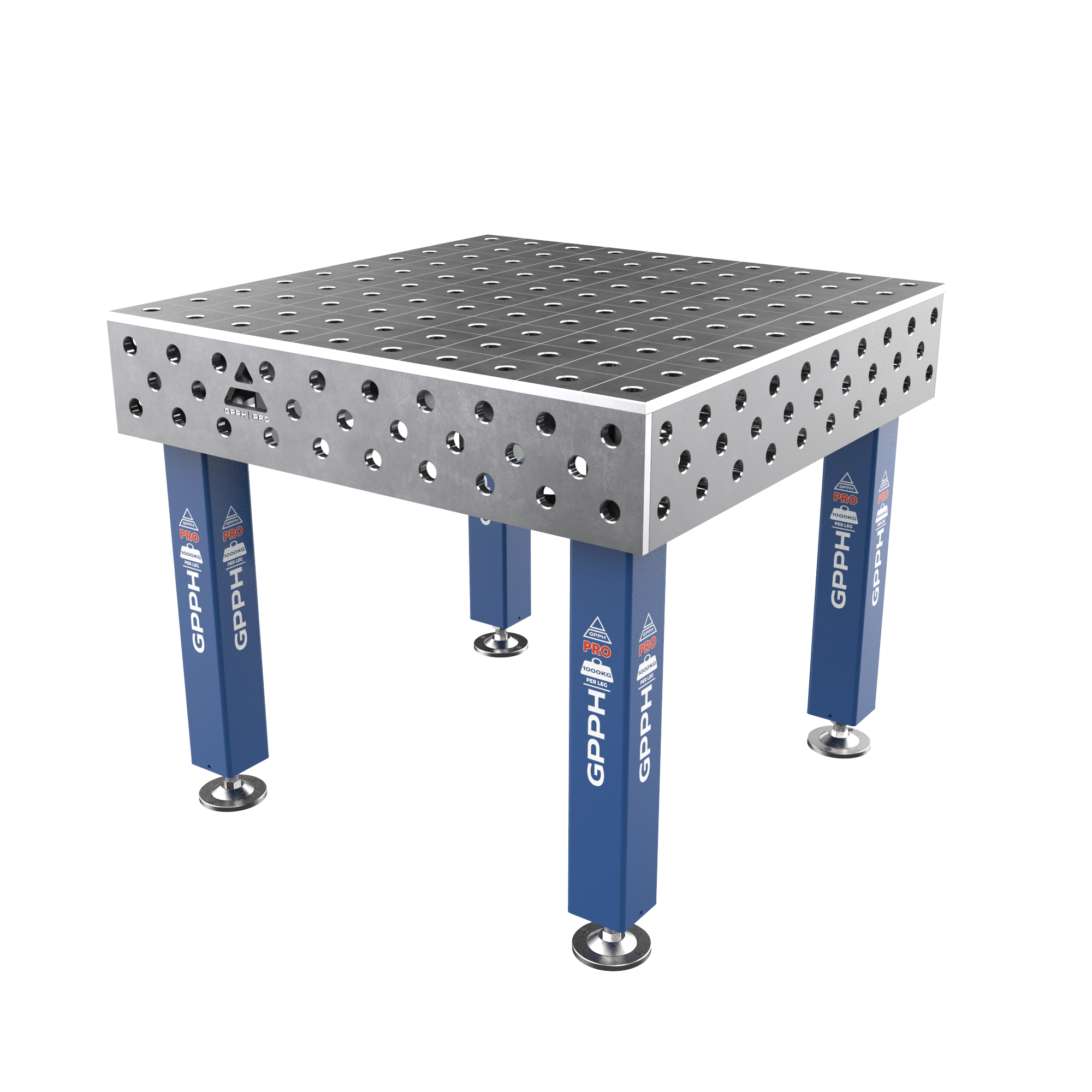 Stół Spawalniczy PRO Rozmiar - 1000x1000mm, Siatka - 100x100mm, System - Φ28, Nogi - Na stopach