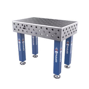 Mesa de soldadura PRO Tamaño - 1000x600mm, Rejilla - 100x100mm, Sistema - Φ28, Patas - Sobre pies