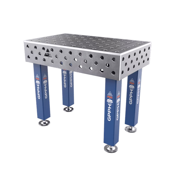 Welding table PRO Size - 1000x600mm, Grid - 100x100mm, System - Φ28, Legs - On feet