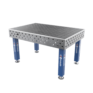 Mesa de soldadura PRO Rejilla - 100x100mm, Sistema - Φ28, Tamaño - 1500x1000mm, Patas - Sobre pies