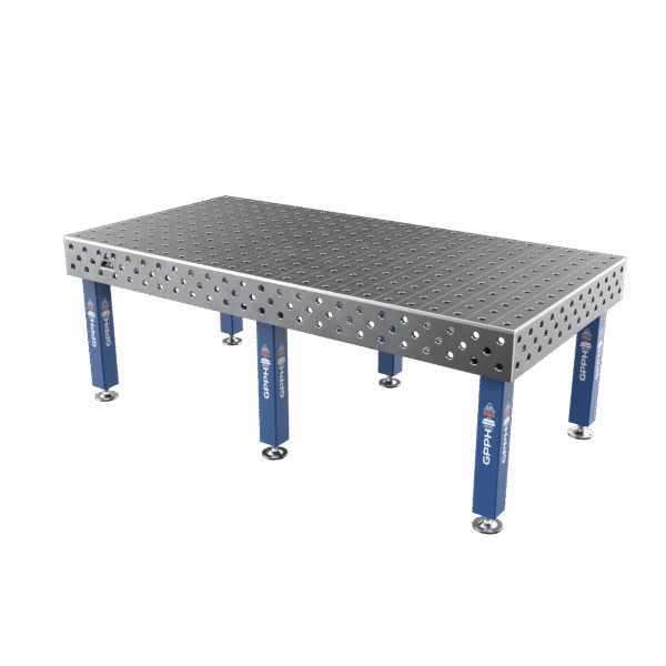 Welding Table PRO Grid - 100x100mm, System - Φ28, Size - 2400x1200mm, Legs - On feet