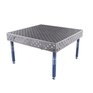Schweißtisch ECO Größe - 1500x1480mm, Raster - DIAGONAL, System - Φ28, Beine - Auf Füßen