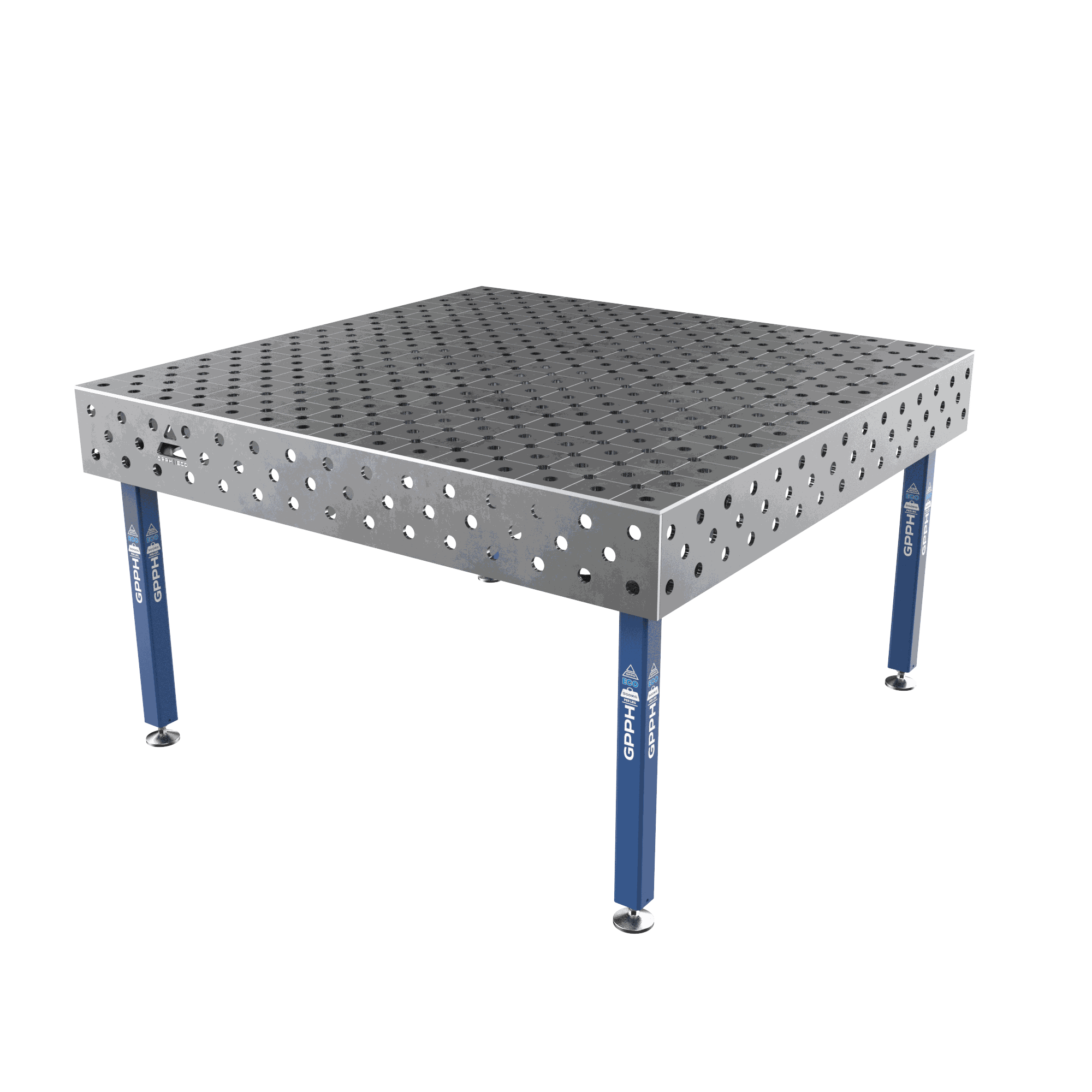 Welding Table ECO Size - 1500x1480mm, Grid - DIAGONAL, System - Φ28, Legs - On feet