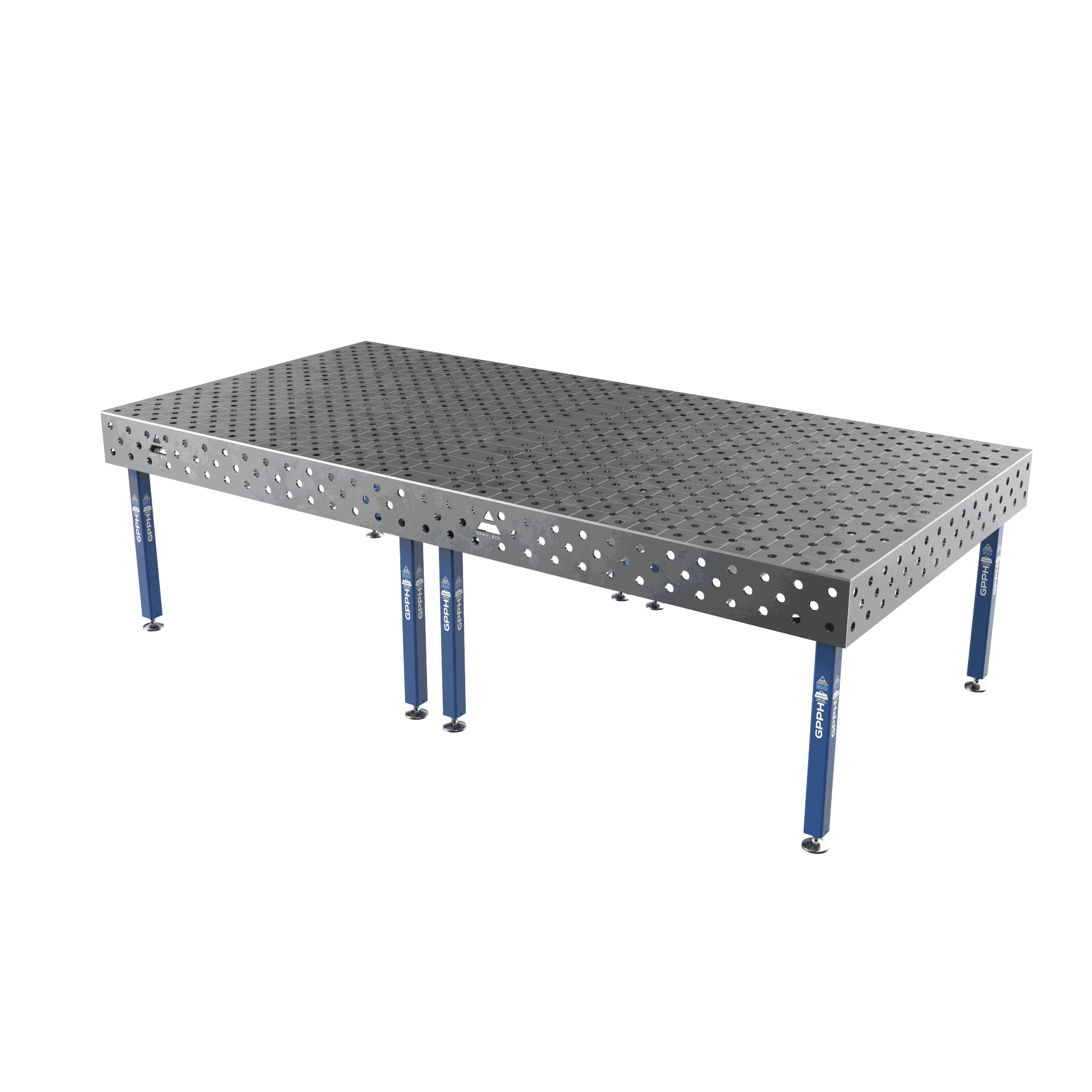 Stół Spawalniczy ECO Rozmiar - 3000x1480mm, Siatka - DIAGONALNA, System - Φ28, Nogi - Na stopach