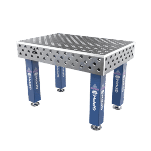 Mesa de soldadura EXPERT Tamaño - 1200x800mm, Rejilla - diagonal, Sistema - Φ28, Patas - sobre pies