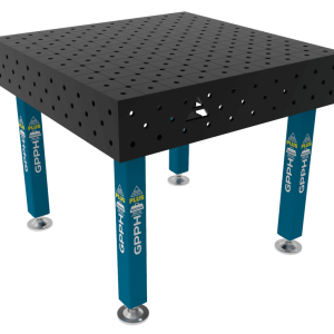 Welding table PLUS Size - 1000x1000mm, Grid - diagonal, System - Φ16, Legs - On feet