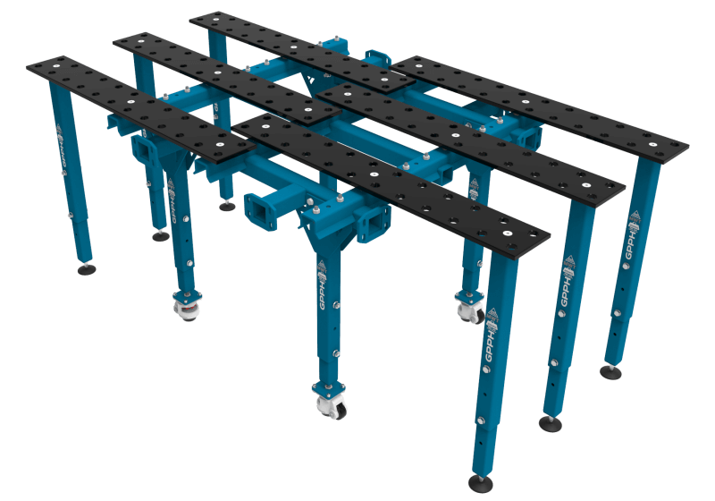 Mesa de soldadura modular individual desplegable nitrurada 2170x1200 mm