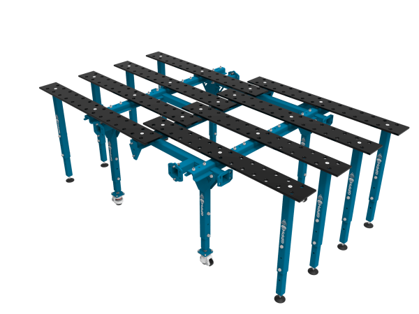 Table de soudage modulaire simple, pliable, nitrurée, 2670x1600 mm