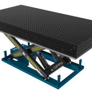 PRO Welding Table 2400x1200 mm with hydraulic lifting system, system 16, grid 50x50mm