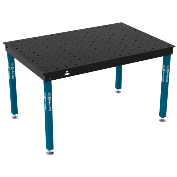 Mesa de soldadura BASIC Tamaño: 1500 x 1000 mm, rejilla: 100 x 100 mm, sistema: Φ16, patas: sobre pies