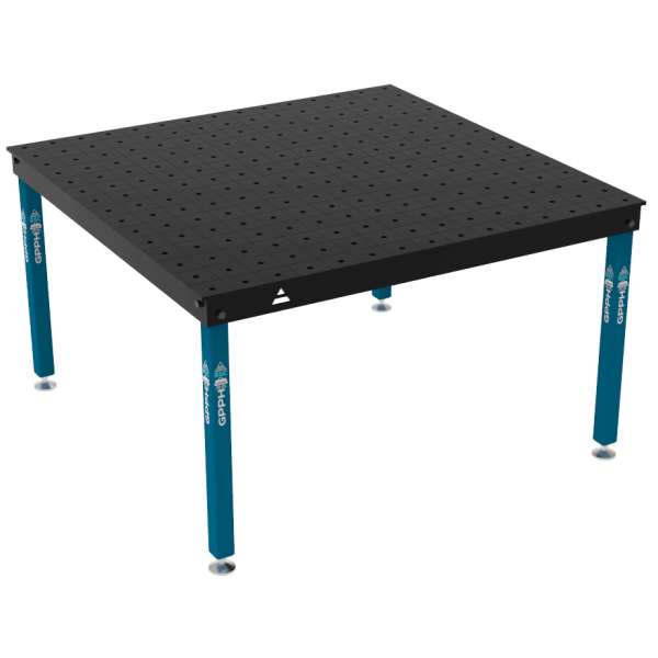 Svařovací stůl BASIC Rozměry – 1500 x 1480 mm, síť – 100 x 100 mm, systém – Φ16, nohy – na patkách