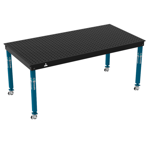 Svařovací stůl BASIC Rozměry – 2000 x 1000 mm, síť – 50 x 50 mm, systém – Φ16, nohy – na kolečkách