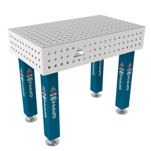 Table de soudage PRO INOX Dimensions : 1000 x 600 mm, maillage : 50 x 50 mm, système : Φ16, pieds : sur patins