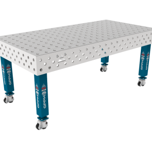 Svařovací stůl PRO INOX 2000 x 1000 mm Mřížka – 100 x 100 mm, systém – Φ28, nohy – na kolečkách, deska – deska PRO INOX